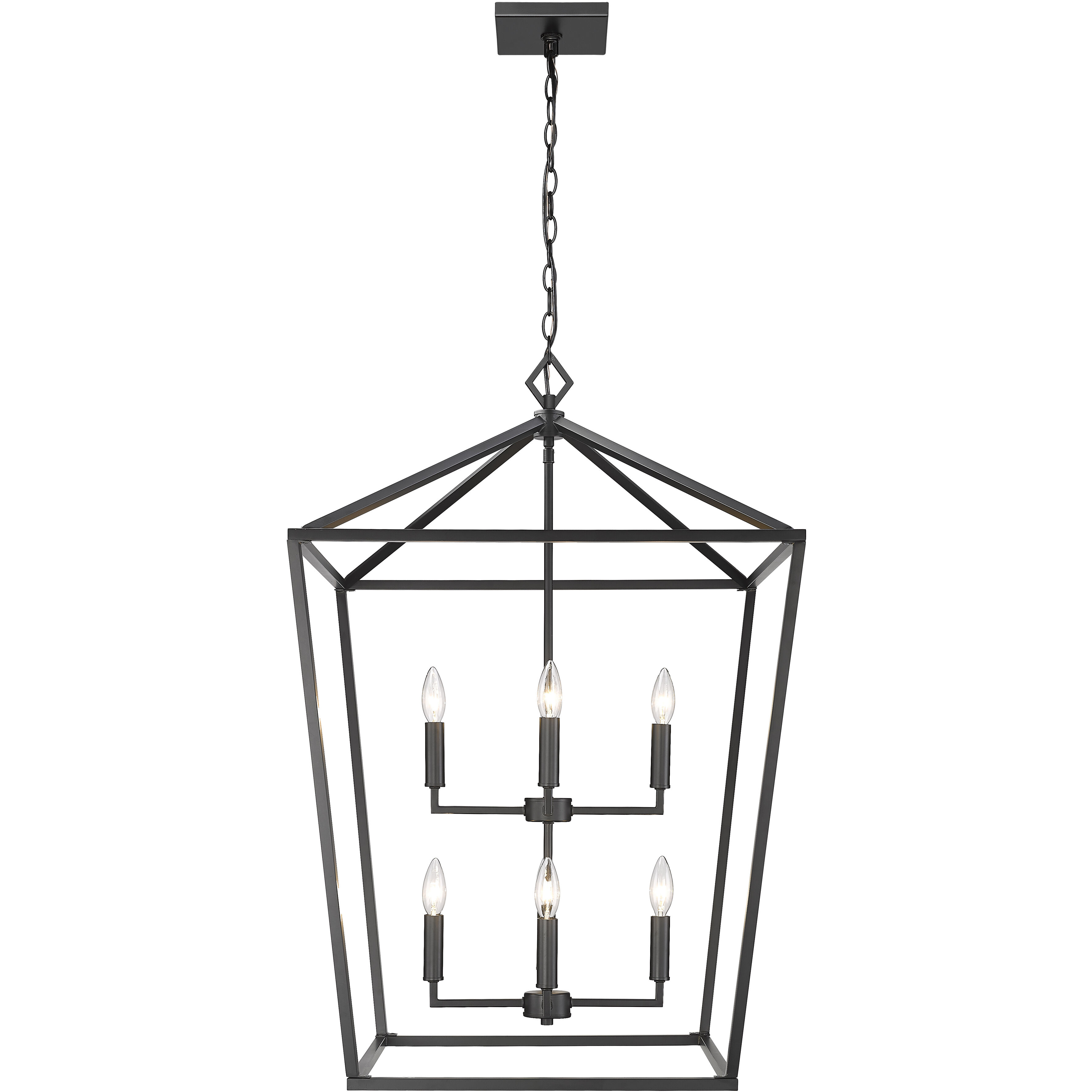 Corona 8 Light 24 inch Matte Black Pendant Ceiling Light